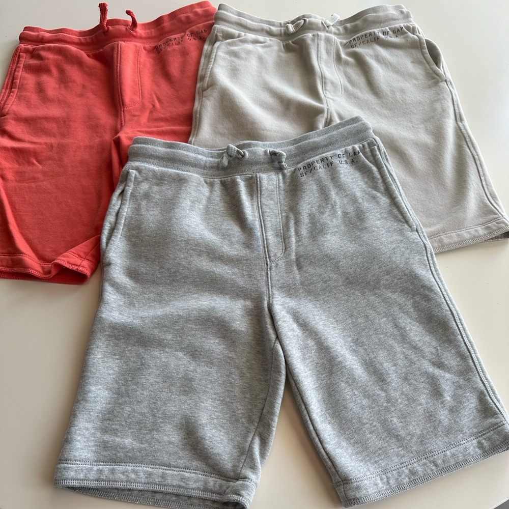 The Gap Boys Cotton Shorts - 3 Pair - Sold in Bundle.  Size XXL - Size 14 - 16